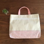 北欧・花柄レッスンバッグ／手提げ袋／通園バッグ／絵本バッグ