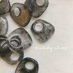 6pcs import black marble charm