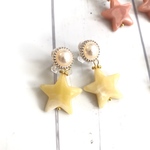 💛イエロー💛子供用イヤリング☆パール&お星様☆