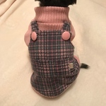 チェックジャンパースカートワンピ