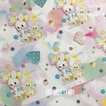 Cotton Candy兎/両面印刷10枚入り上質紙/No.51/デザインペーパー/レトロアニマル/包装紙