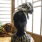 厚手エスニックファブリック⭐︎ヘアターバン　針金入り