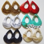 【12個】アクリル変形しずくパーツ