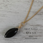 No.643【再販2】オニキス 16kgpネックレス