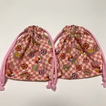 2枚でお得！かわいい和柄の巾着袋☆ａ⑨