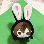 【koha0409様オーダー品】もちもちマスコットミニ用着ぐるみ・うさちゃん(黒)