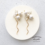bubble wave pierce/earring