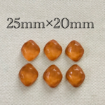 importアクリルロックカボション　オレンジ　6個入り