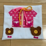 〈再販〉手作り・布・よくばり知育玩具・ピンク・ハート・くまちゃん