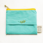 ティッシュポーチ：ミモザの刺繍