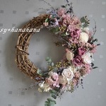 springハーフwreath＊ピンク