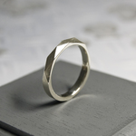 つや消し シルバーファセットリング 2.8mm幅 マット シルバー925｜SILVER RING 指輪 シンプル アクセサリー｜210