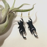 パールキャッチ★黒猫ピアス
