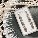 《イヤリング》leaf chain SILVER