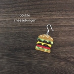 片耳ハンバーガーピアス イヤリング(金具交換無料)
