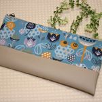 【新製品】宝くじケース（ペンケース）☆フラワー（ブルー）