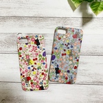 お花の中に猫がいっぱい　iPhoneケース