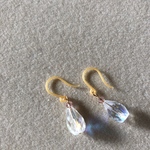 樹脂フック☆クリスタルしずくピアス