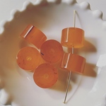 再販無し◆ デッドストック    16mm ビーズ　オレンジ　ブラウン