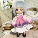 【オビツ11 服】ユニコーンワンピ ピンク