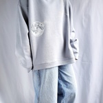 手描き　曇天の月トレーナー　men's