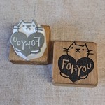 消しゴムはんこ★ニャンコＦＯＲＹＯＵ