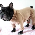 フレンチブルドック服 カバーオール　つなぎ　モカ　ご予約品