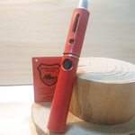 赤【国産栃木サドルレザー】「Ploom TECH ＋上下ケース」