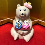 しろくま貯金箱 ひな祭り 雛人形ネックレス & 桃の花帽子
