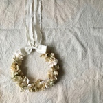 【no.05】flower crown  《beige》baby size 35cm