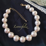 ペット用♡コットンパールのチョーカー