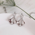 rhombus hoop earring（silver）