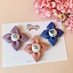 【3個セット/ヘアクリップ】OHANA ribbon (フローティングフローラ) キッズ&ベビー ヘアクリップ ヘアアクセサリー