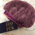 【SALE】ふわふわエコファーのベレー帽