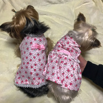 着せやすい犬服💮花柄ワンピース＆スモック💮オーダーメイドで🍀