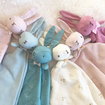 うさぎのぬいぐるみ付きハンカチ