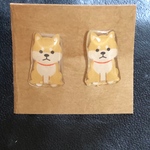 🐾再販!!柴犬ピアス(薄茶)🐾