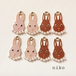 うさぎのお顔♪3色6個