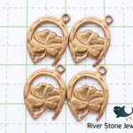 クローバーと馬蹄チャーム（4個セット）