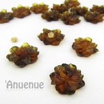 フラワーシェイプカボション 22mm 【Camellia / Bekko】4個