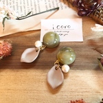 ピスタチオマーブル ×花びらひとひら♢earring or pierce