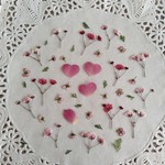 押し花素材　No373　ハートのセット　バラの花びら　かすみ草　アリッサム小輪　タバリア