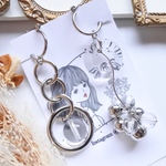 モードな雰囲気でトレンドライク❤︎シルバー×クリアのアシンメトリーフープピアス