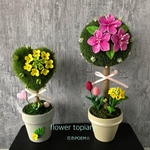 🌼粘土の花・オーダー作品2点（約20㎝/約16㎝）