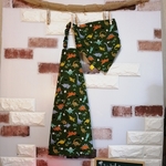 人気再販💚new💚人気💚男の子大好き💕110〜130💚ダイナソー&タマゴ💚恐竜子供エプロン&三角巾セット💚