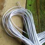 再販 コットンの紐　白色　約10m, 1mm