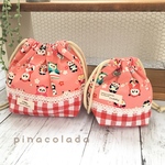 お弁当袋＆コップ入れ　パンダマトリョーシカ