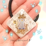 ペンギン🐧が可愛い雪景色❄️のぷっくりsquareヘアゴム❤️✨ 送料無料 ペンギン 限定 雪の結晶 大人可愛い 大人女子 プレゼント ラッピング