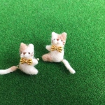 しがみつきネコさんイヤリング