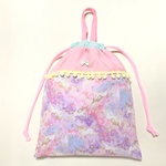 ハンドメイド●体操着入●お着替え袋●巾着●ユニコーン♡クリームイエロー ポンポン
